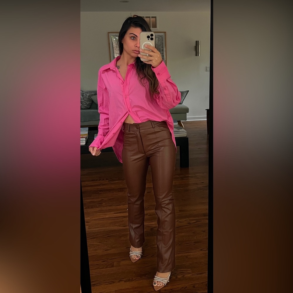 Zara faux leather pants